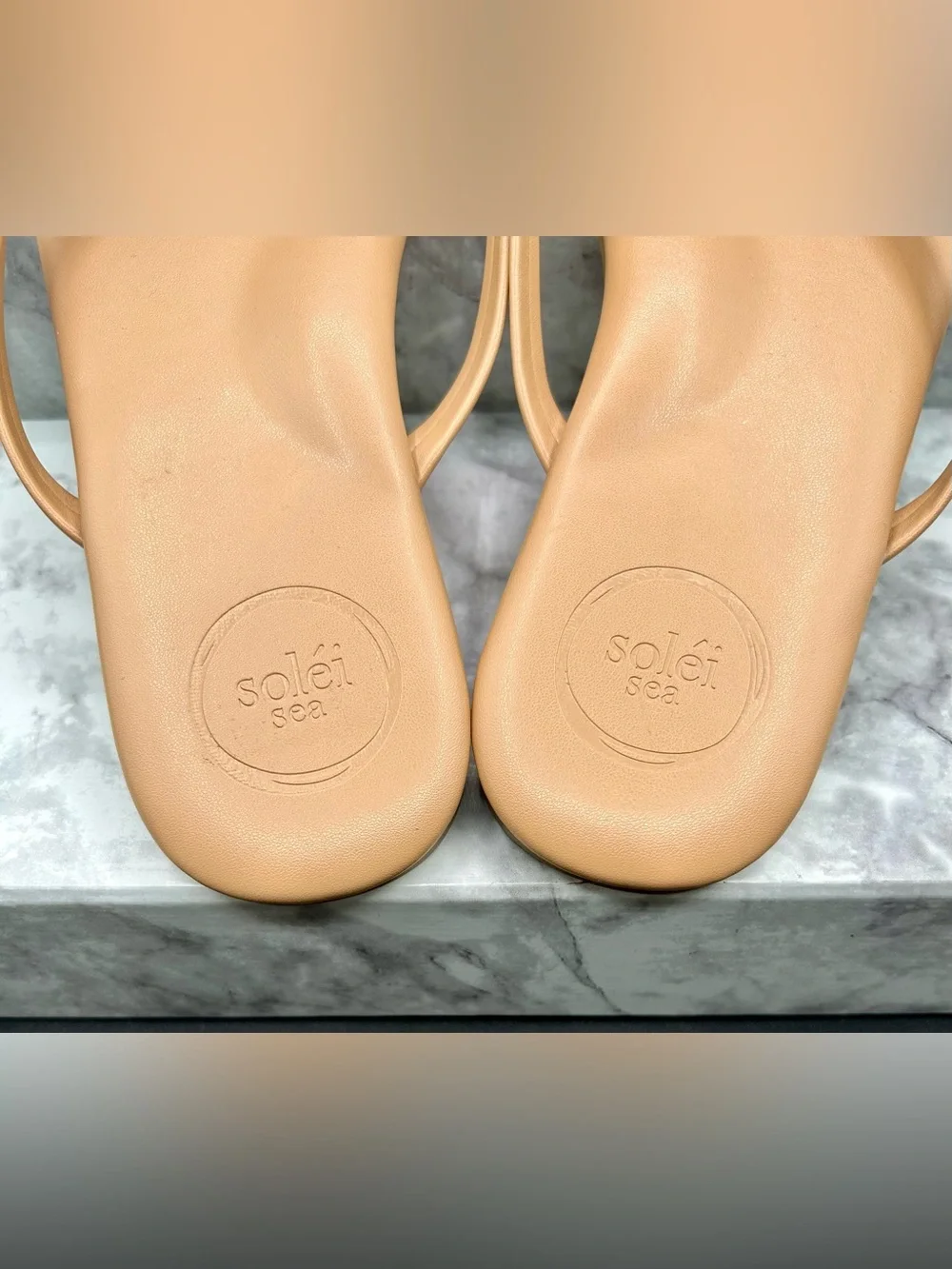 SOLEI SEA Valentina Flower Sandals in The Tan and Black. US size 11. EU size 42